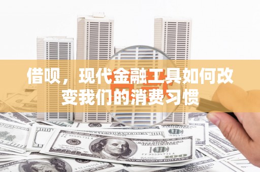 永城借呗，现代金融工具如何改变我们的消费习惯
