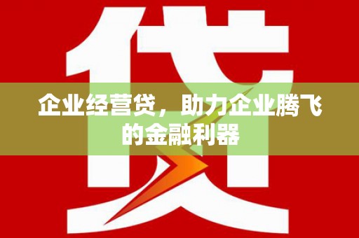 永城企业经营贷，助力企业腾飞的金融利器