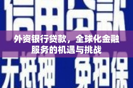 永城外资银行贷款，全球化金融服务的机遇与挑战