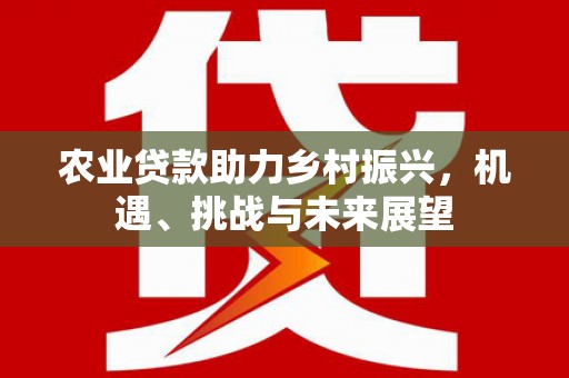 永城农业贷款助力乡村振兴，机遇、挑战与未来展望
