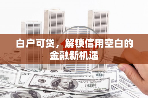 永城白户可贷，解锁信用空白的金融新机遇