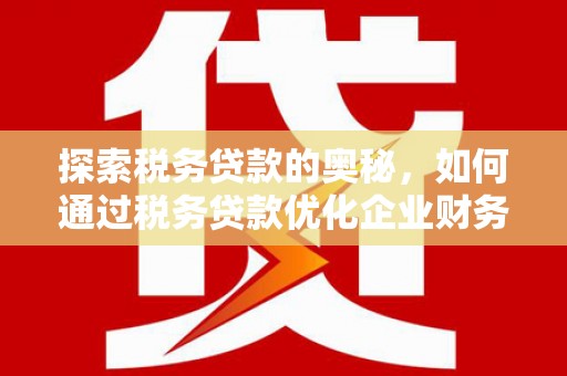 永城探索税务贷款的奥秘，如何通过税务贷款优化企业财务