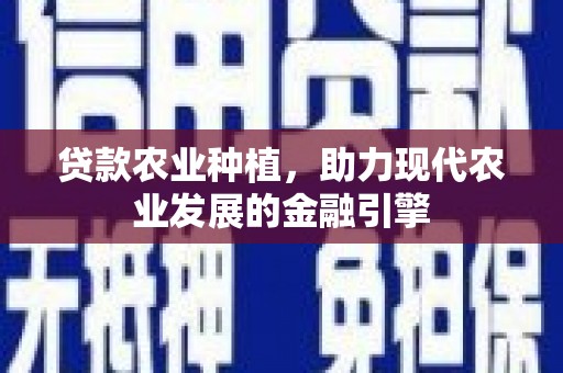 永城贷款农业种植，助力现代农业发展的金融引擎