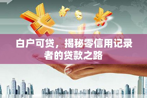 永城白户可贷，揭秘零信用记录者的贷款之路